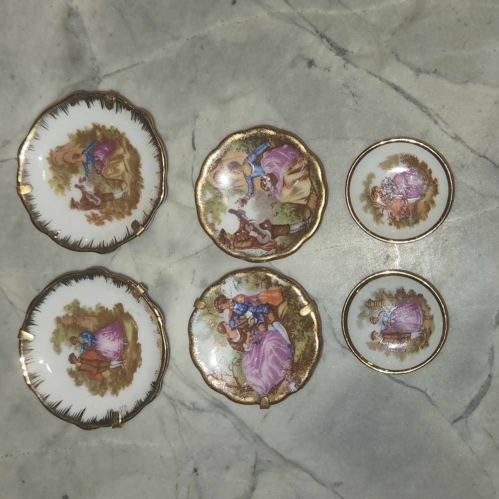 Lot of 6 limoges mini plates